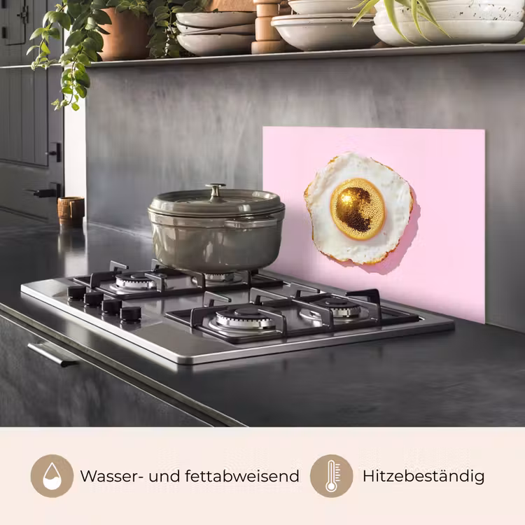 Ei - Disco - Ontbijt - Glitter keuken achterwand spatscherm klein -usp_DE