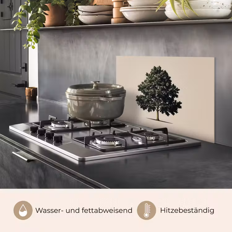 Eikenboom - Schaduw - Egaal keuken achterwand spatscherm klein -usp_DE