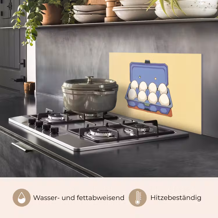 Eieren - Doos - Minimalistisch - Blauw keuken achterwand spatscherm klein -usp_DE