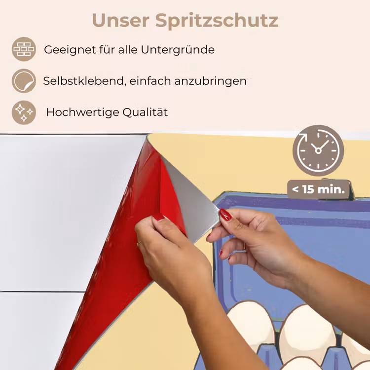 Eieren - Doos - Minimalistisch - Blauw keuken achterwand spatscherm klein -spatscherm_DE