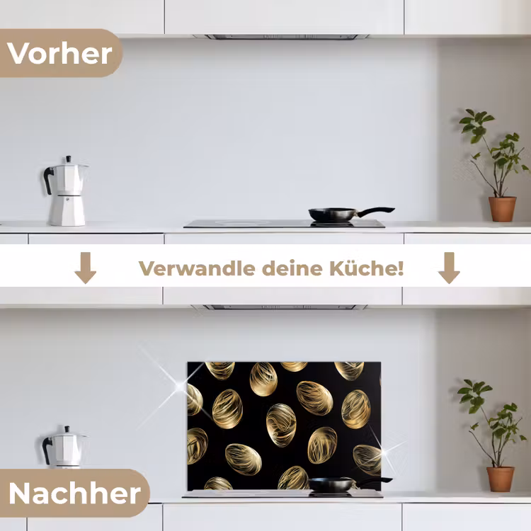 Eieren - Goud - Patroon keuken achterwand spatscherm klein -voor_na_DE