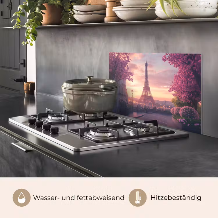 Eiffeltoren - Parijs - Roze keuken achterwand spatscherm klein -usp_DE