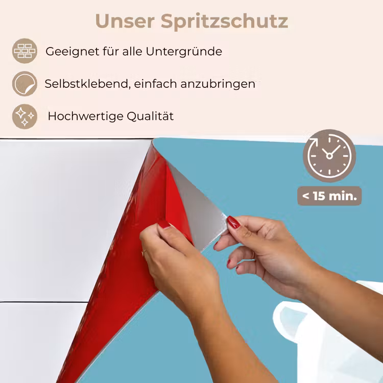 Ijsbeer - Lichtblauw - Minimalistisch keuken achterwand spatscherm klein -spatscherm_DE