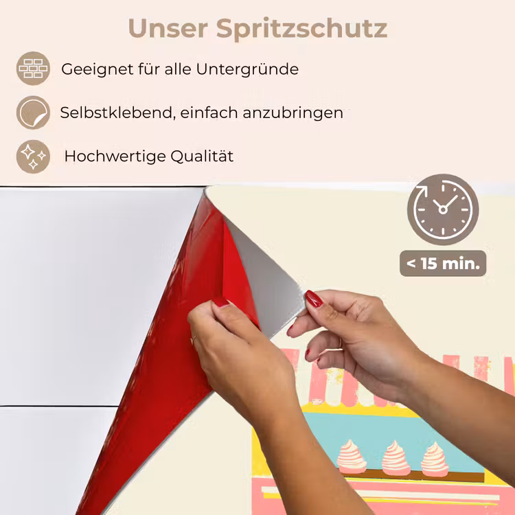 Ijskar - Retro - Softijsjes - Roze keuken achterwand spatscherm klein -spatscherm_DE
