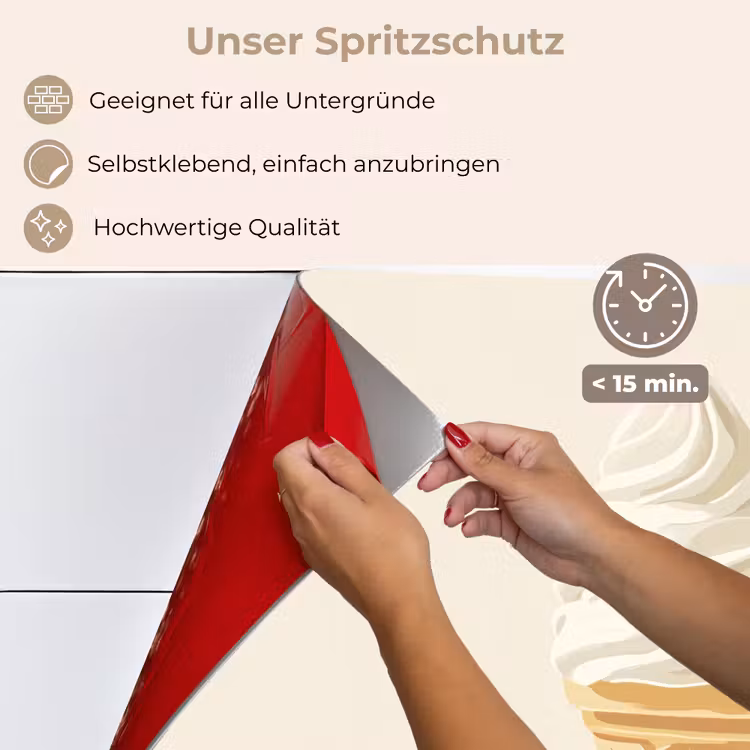 Softijs - Hoorntje - Wit keuken achterwand spatscherm klein -spatscherm_DE