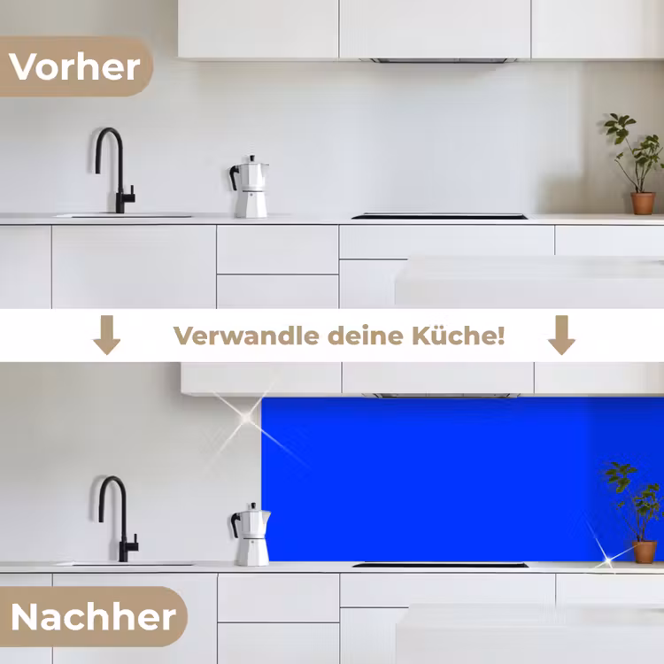 Electric - Blue - Blauw keuken achterwand 2 middel 871 -voor-na_DE