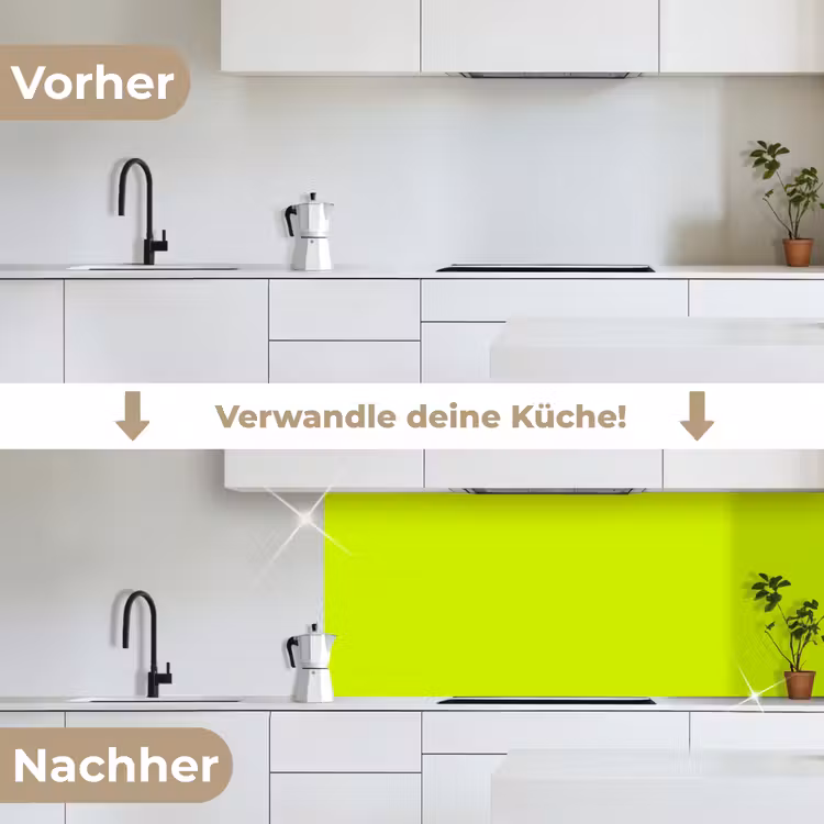 Electric - Lemon - Geel keuken achterwand 2 middel 871 -voor-na_DE