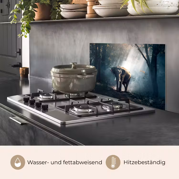 Olifant - Dieren - Licht - Bos - Natuur - Wilde dieren keuken achterwand spatscherm klein -usp_DE