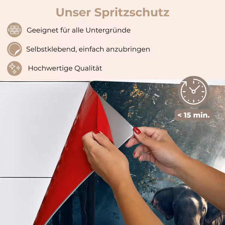 Olifant - Dieren - Licht - Bos - Natuur - Wilde dieren keuken achterwand spatscherm klein -spatscherm_DE