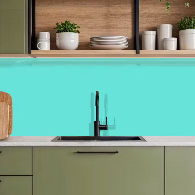 Electric - Cyan - Turkoois keuken achterwand 2 middel 871 -sfeer3