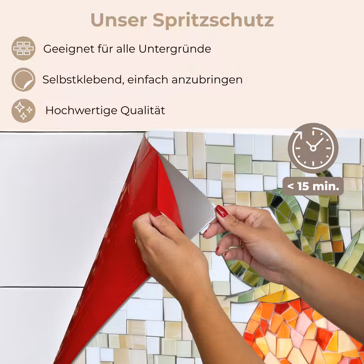 Aardbei - Rood - Mozaïek - Fruit keuken achterwand spatscherm klein -spatscherm_DE