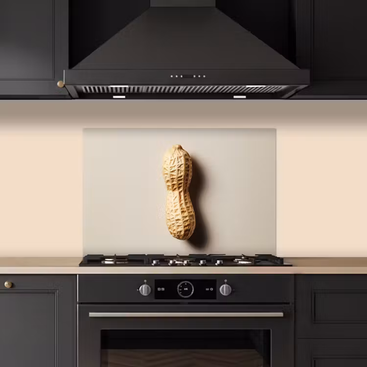 Pinda - Ruw - Beige keuken achterwand spatscherm klein -sfeer1