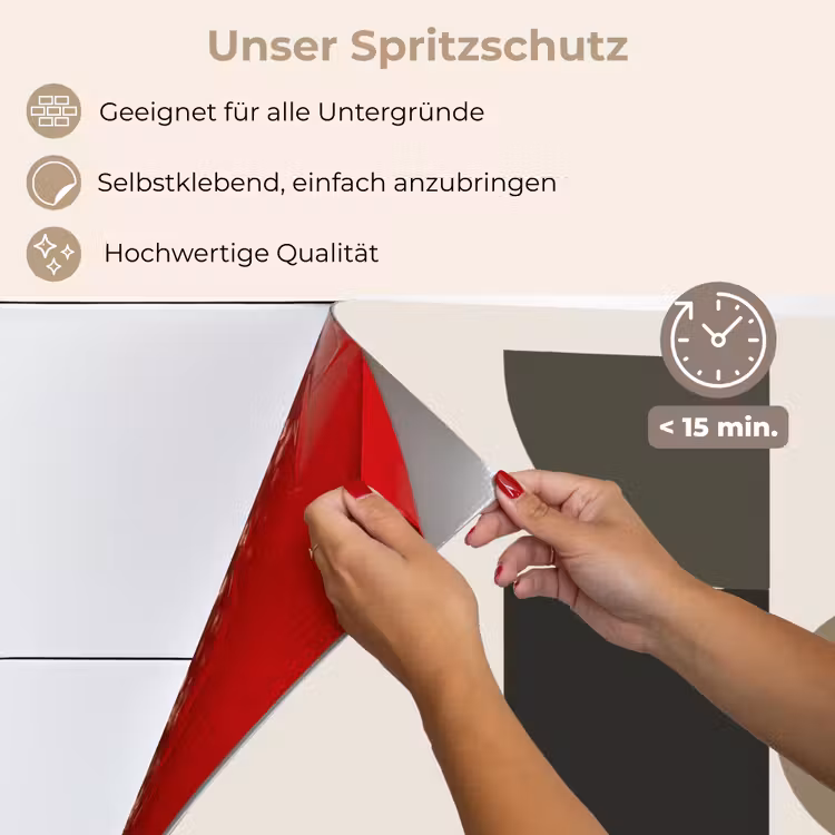 Aardetinten - Abstracte compositie - Eenvoudige vormen keuken achterwand spatscherm klein -spatscherm_DE