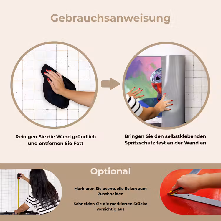 Frisdrank - Blik - Paars keuken achterwand spatscherm klein -gebruiksaanwijzing_DE