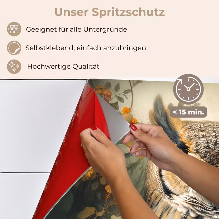 Uil - Vogels - Bloemen - Natuur keuken achterwand spatscherm klein -spatscherm_DE