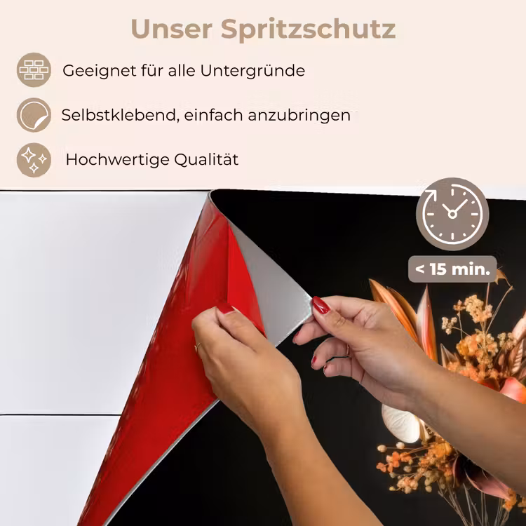 Exotisch - Boeket - Vaas - Goud keuken achterwand spatscherm klein -spatscherm_DE