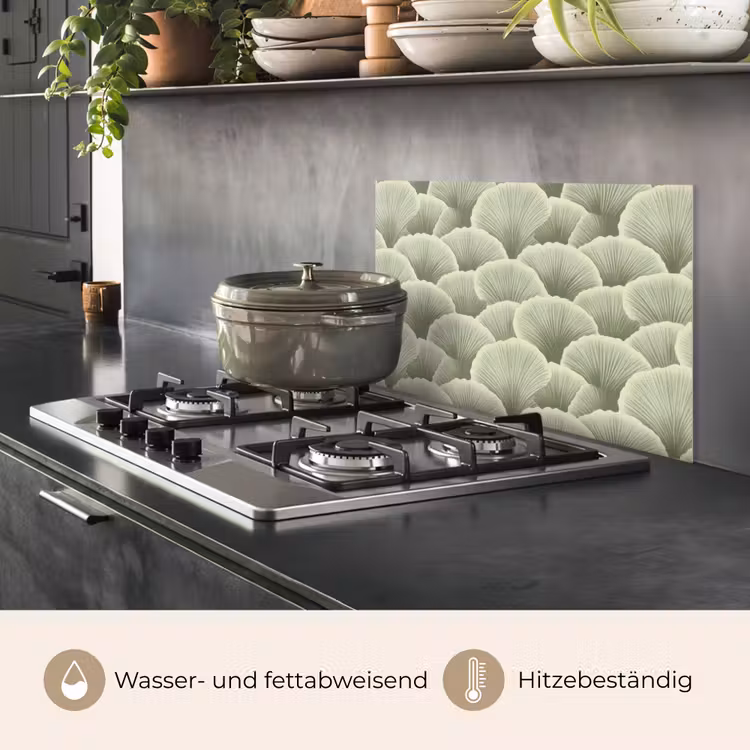 Waaier - Blad - Groen keuken achterwand spatscherm klein 900 -usp_DE