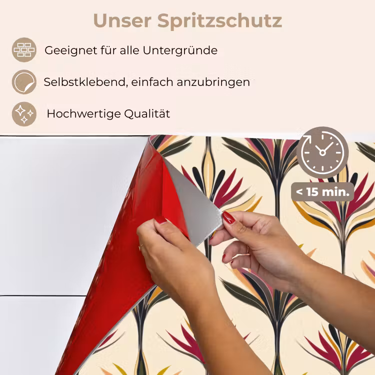 Waaier - Motief - Kleurrijk keuken achterwand spatscherm klein 900 -spatscherm_DE