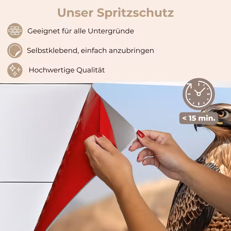 Valk - Vogel - Rots - Macht keuken achterwand spatscherm klein -spatscherm_DE