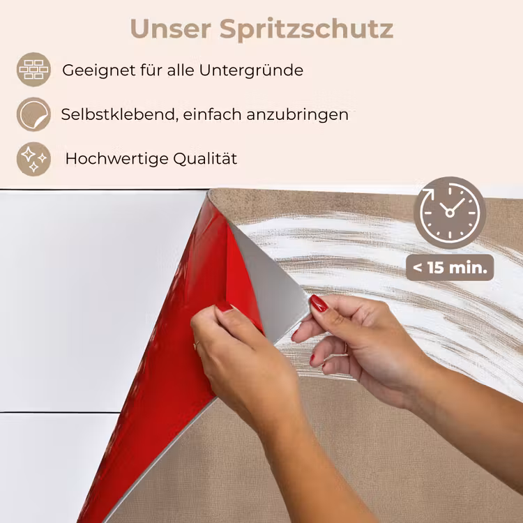 Verf - Bruin - Japandi keuken achterwand spatscherm klein -spatscherm_DE