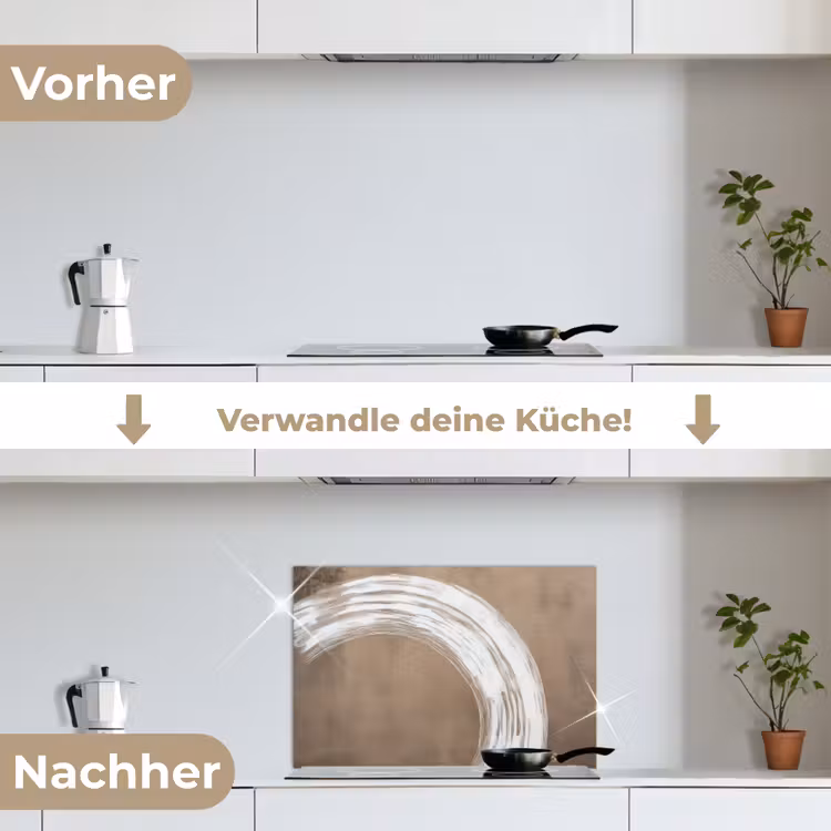 Verf - Bruin - Japandi keuken achterwand spatscherm klein -voor_na_DE