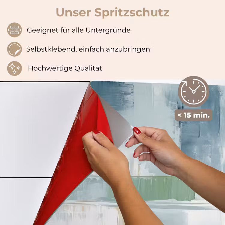 Verf - Moderne kunst - Abstract - Grijs keuken achterwand spatscherm klein -spatscherm_DE