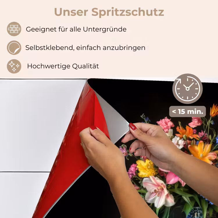 Kleur - Vaas - Bloemen - Boeket keuken achterwand spatscherm klein -spatscherm_DE