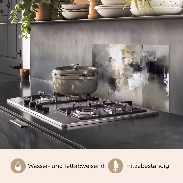 Kleurenpalet - Penseelstreken - Beige - Nevelig keuken achterwand spatscherm klein -usp_DE