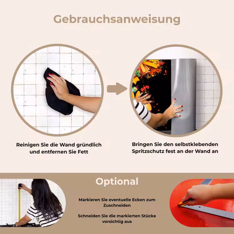 Fastfood - Graffiti - Hamburger - Eten - Modern keuken achterwand spatscherm klein -gebruiksaanwijzing_DE