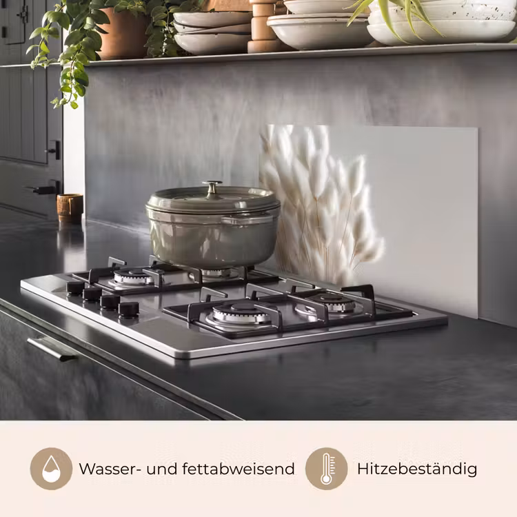 Pluimen - Beige - Minimalistisch keuken achterwand spatscherm klein -usp_DE