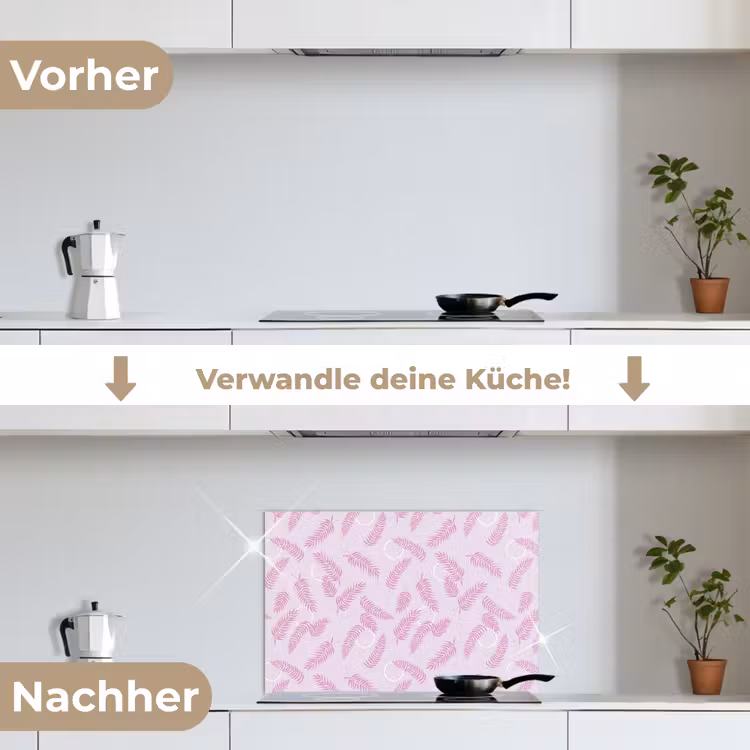 Veren - Paars - Wit keuken achterwand spatscherm klein 900 -voor_na_DE