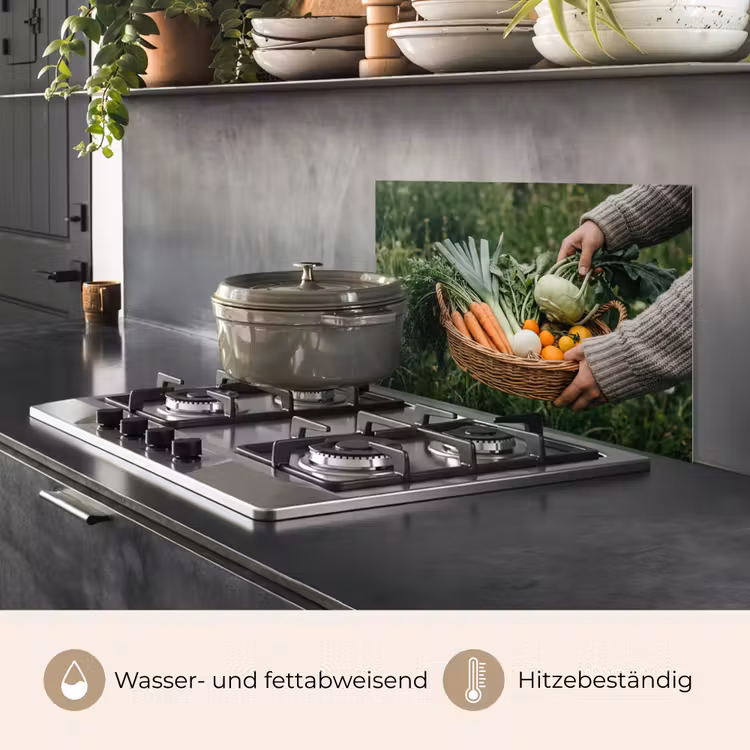Veld - Groenten - Biologisch - Oogst keuken achterwand spatscherm klein -usp_DE