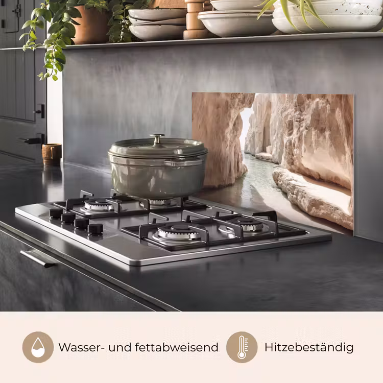 Rotsen - Zee - Zand - Kloof keuken achterwand spatscherm klein -usp_DE