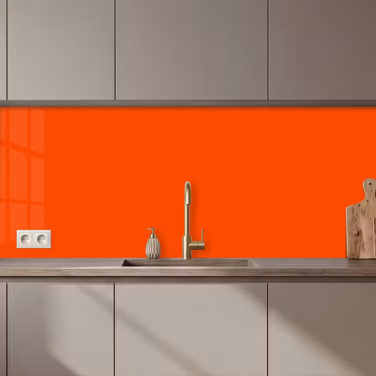 Fiery  - Tangerine - Oranje keuken achterwand 2 middel 871 zz_3dshopping