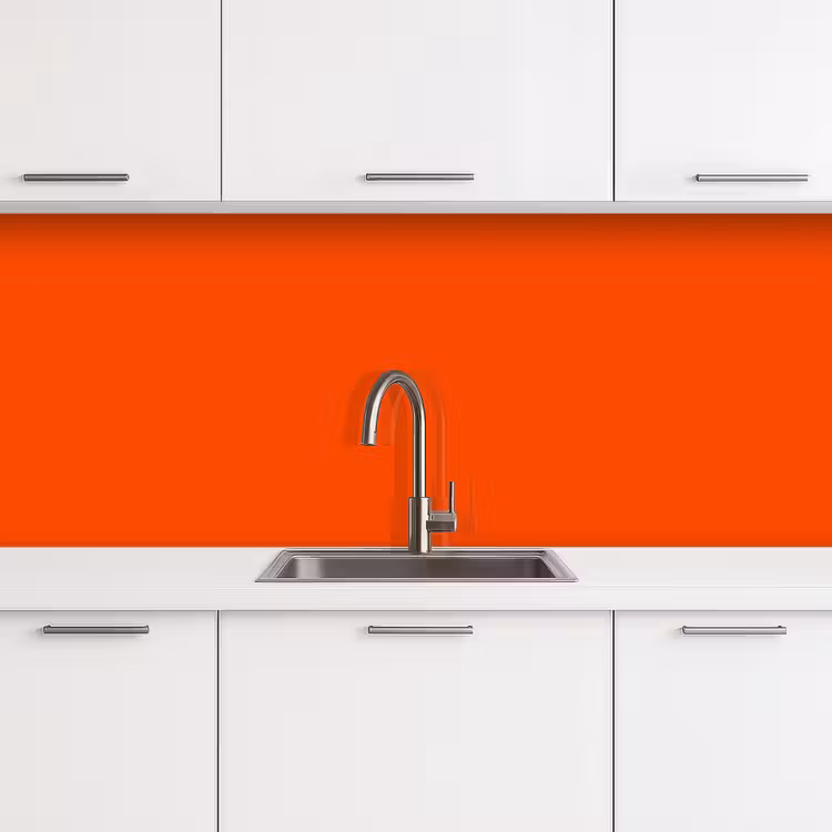 Fiery  - Tangerine - Oranje keuken achterwand 2 middel 871 -3d