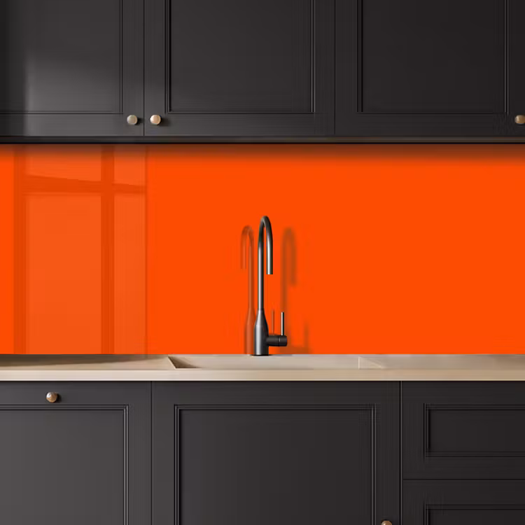 Fiery  - Tangerine - Oranje keuken achterwand 2 middel 871 -sfeer1