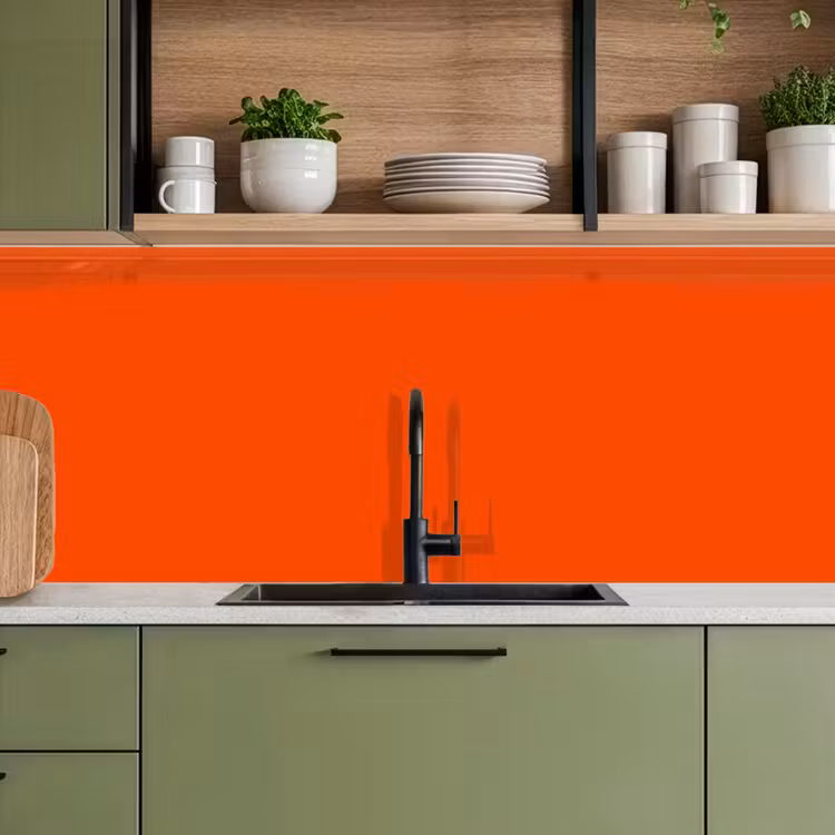 Fiery  - Tangerine - Oranje keuken achterwand 2 middel 871 -sfeer3