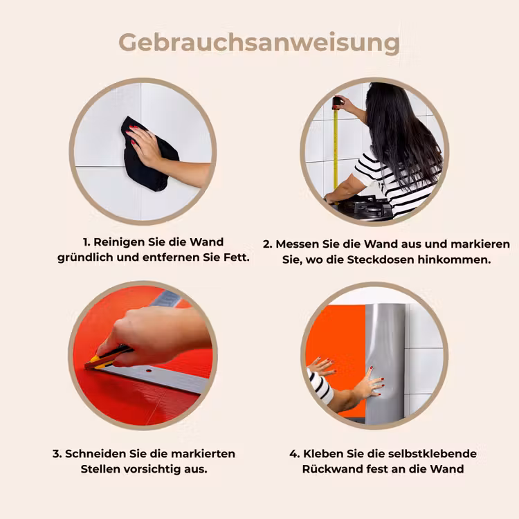 Fiery  - Tangerine - Oranje keuken achterwand 2 middel 871 -gebruiksaanwijzing_DE