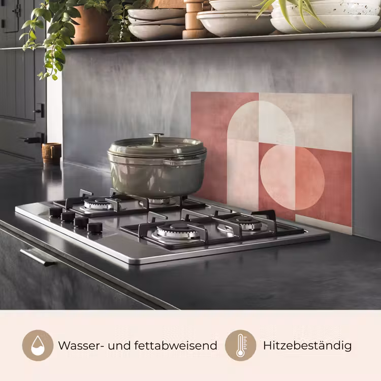 Figuren - Abstract - Roze keuken achterwand spatscherm klein -usp_DE