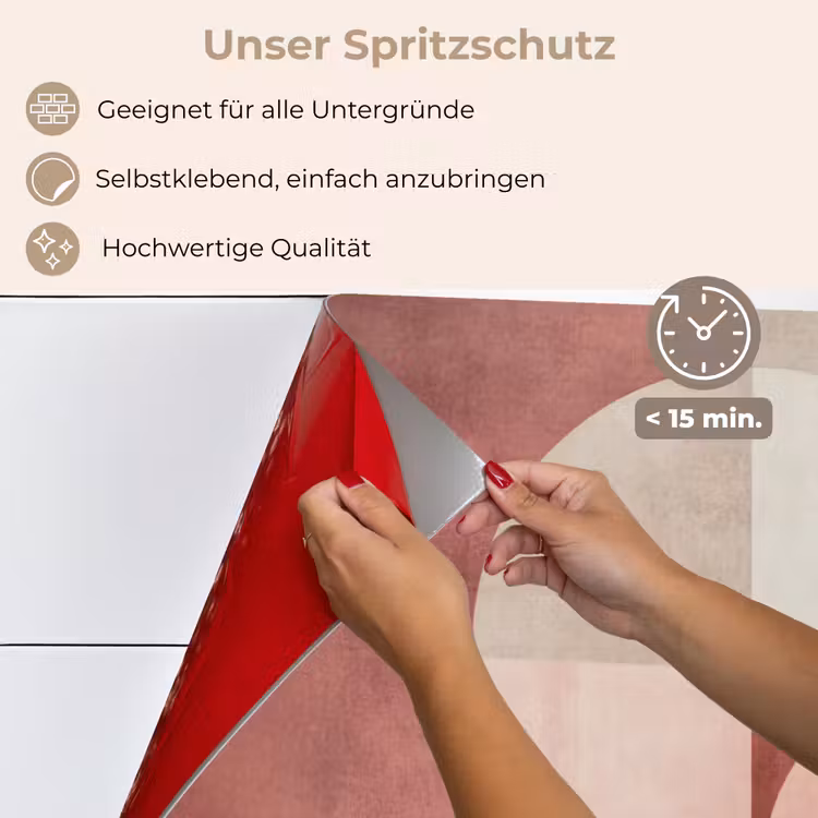 Figuren - Abstract - Roze keuken achterwand spatscherm klein -spatscherm_DE