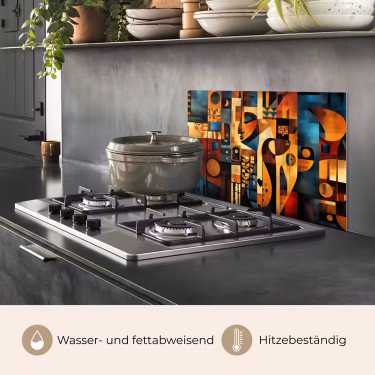 Figuren - Abstract - Symbolen keuken achterwand spatscherm klein -usp_DE