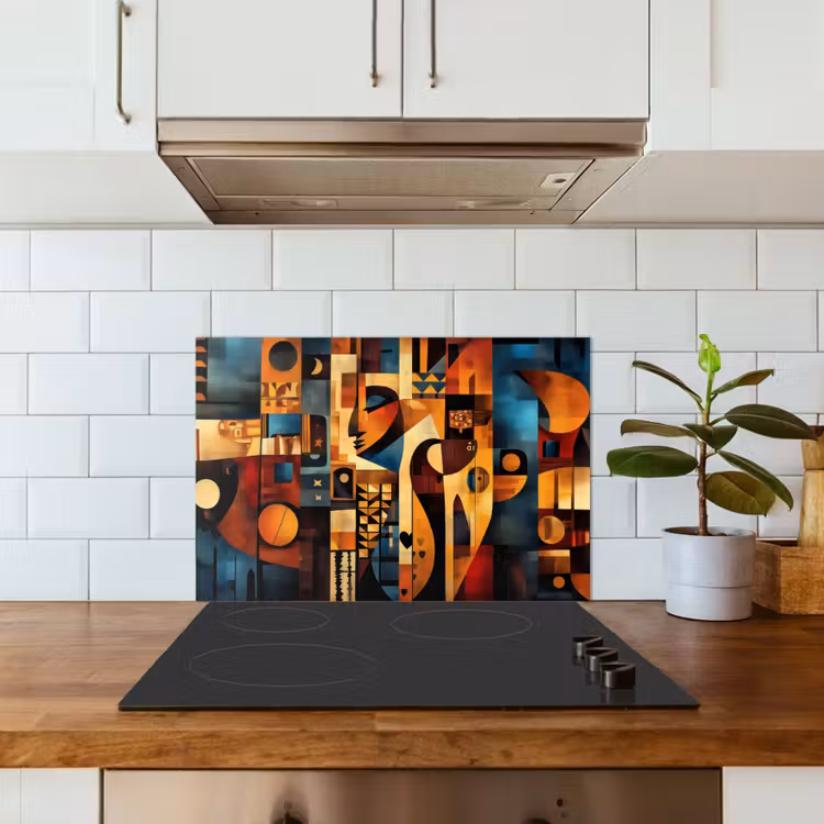 Figuren - Abstract - Symbolen keuken achterwand spatscherm klein -sfeer2
