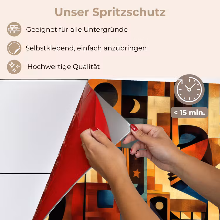 Figuren - Abstract - Symbolen keuken achterwand spatscherm klein -spatscherm_DE