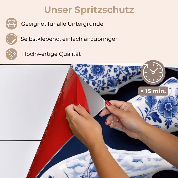 Vissen - Delfts - Blauw - Keramiek keuken achterwand spatscherm klein -spatscherm_DE