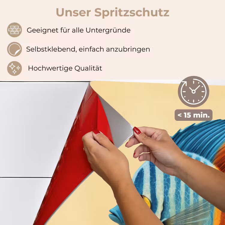 Vis - Vinnen - Blauw - Ogen keuken achterwand spatscherm klein -spatscherm_DE