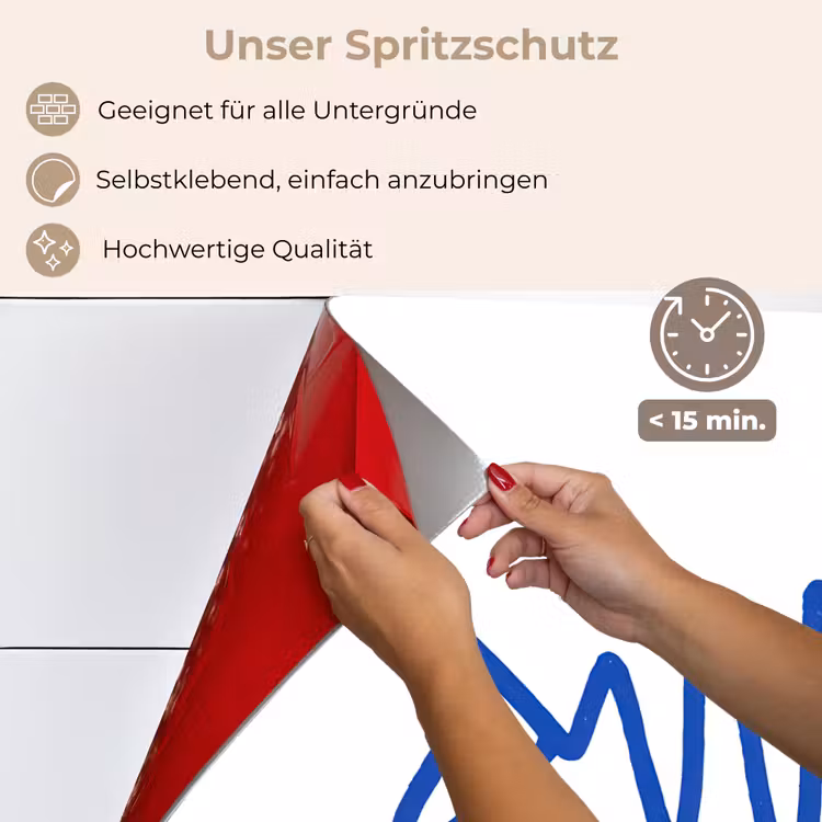 Vis - Minimalistisch - Blauw - Lijn keuken achterwand spatscherm klein -spatscherm_DE
