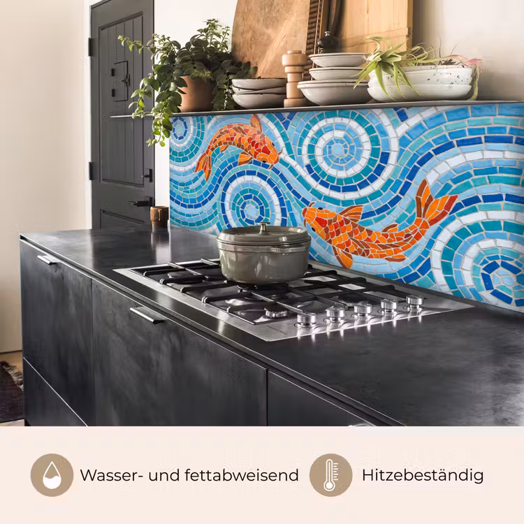 Vis - Mozaïek - Water - Decoratief - Blauw keuken achterwand 2 middel -usp_DE
