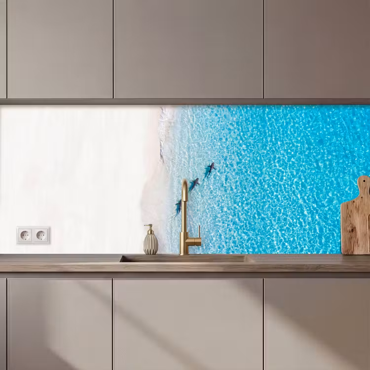 Vis - Oceaan - Strand - Turquoise - Natuur keuken achterwand 2 middel zz_3dshopping