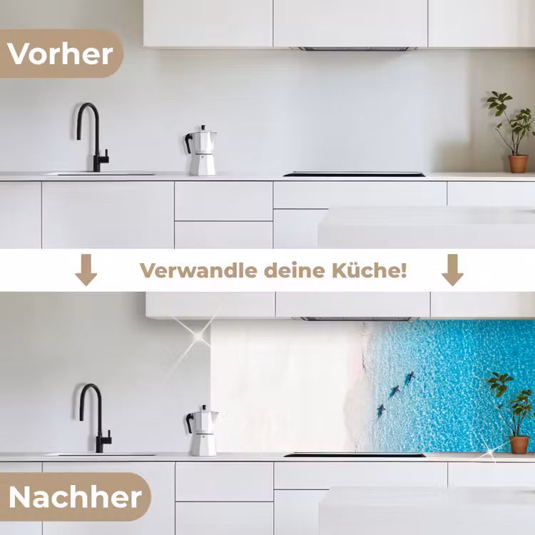 Vis - Oceaan - Strand - Turquoise - Natuur keuken achterwand 2 middel -voor-na_DE