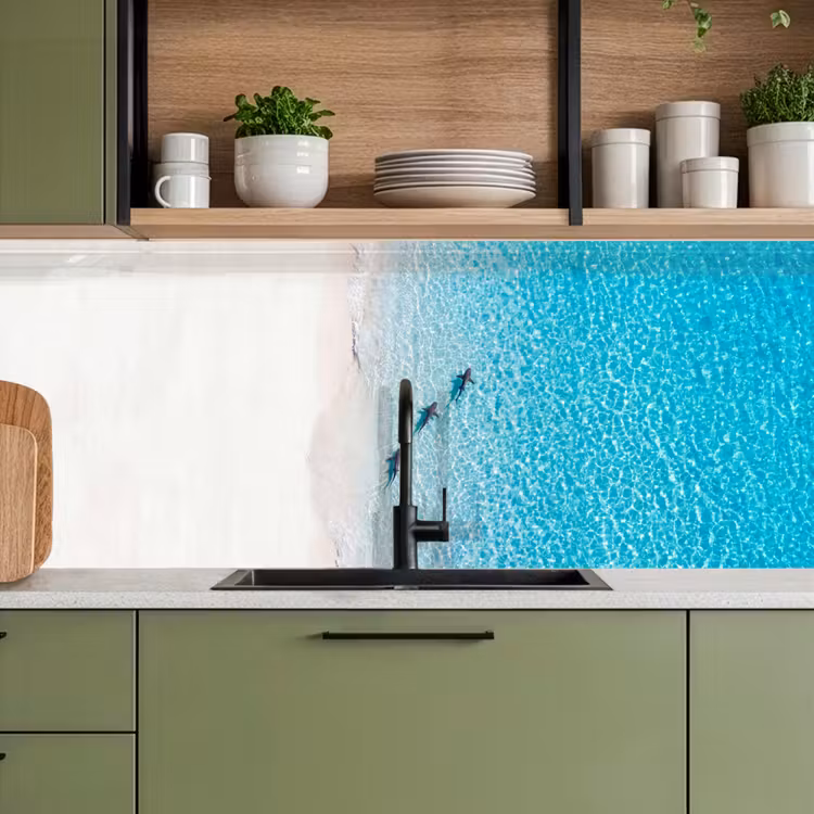 Vis - Oceaan - Strand - Turquoise - Natuur keuken achterwand 2 middel -sfeer3